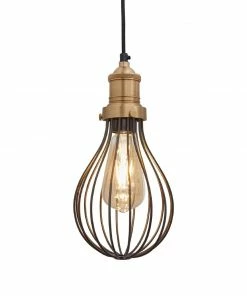 Coupon 🎁 Industville Brooklyn Balloon Cage Pendant Pewter 155mm 🧨