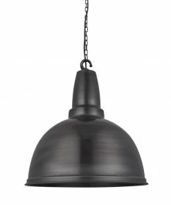 Cheapest 🌟 Industville Retro Large Pendant Pewter 330mm ✨
