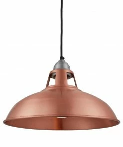 New ⭐ Industville Old Factory Slotted Pendant Copper 380mm 🌟