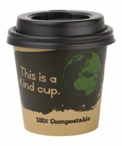 Buy ⌛ Fiesta Compostable Espresso Cup Lids 113ml / 4oz ⭐ -Cleaning & Janitorial Supplies Shop dy982 withlid