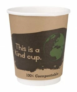 Deals 🧨 Fiesta Compostable Coffee Cups Double Wall 227ml / 8oz 😍
