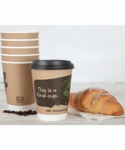 Top 10 🛒 Fiesta Compostable Coffee Cups Double Wall 355ml / 12oz ✨ -Cleaning & Janitorial Supplies Shop dy986 1