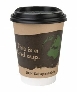 Top 10 🛒 Fiesta Compostable Coffee Cups Double Wall 355ml / 12oz ✨ -Cleaning & Janitorial Supplies Shop dy986 withlid