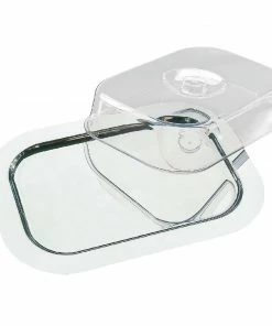 Flash Sale 💯 APS Stainless Steel Rectangular Tray With Cover 🌟 -Cleaning & Janitorial Supplies Shop f762 tray with cover