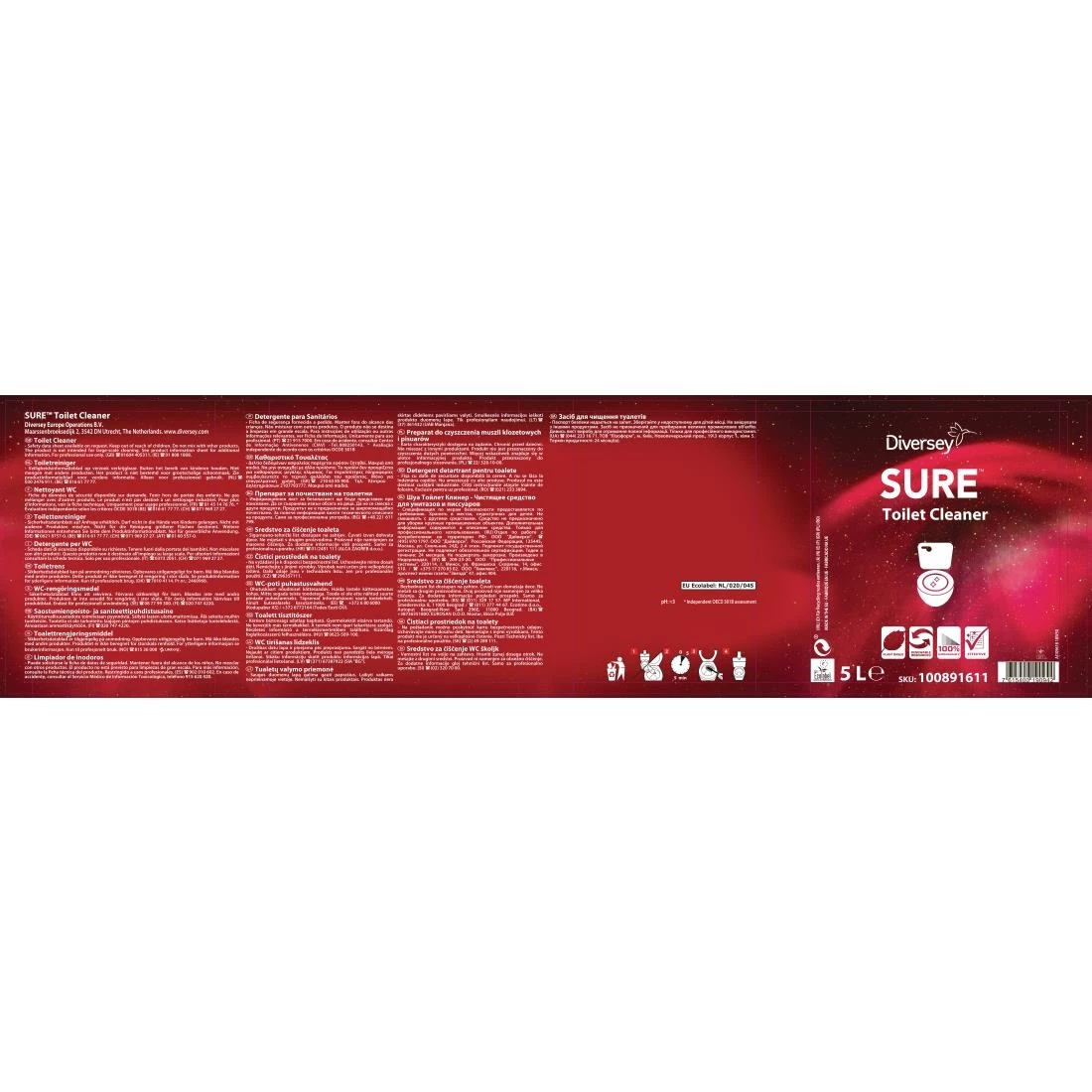 Deals 🌟 Diversey SURE Toilet Cleaner Ready To Use 5Ltr ❤️ 2 Deals 🌟 Diversey SURE Toilet Cleaner Ready To Use 5Ltr ❤️ - Image 2