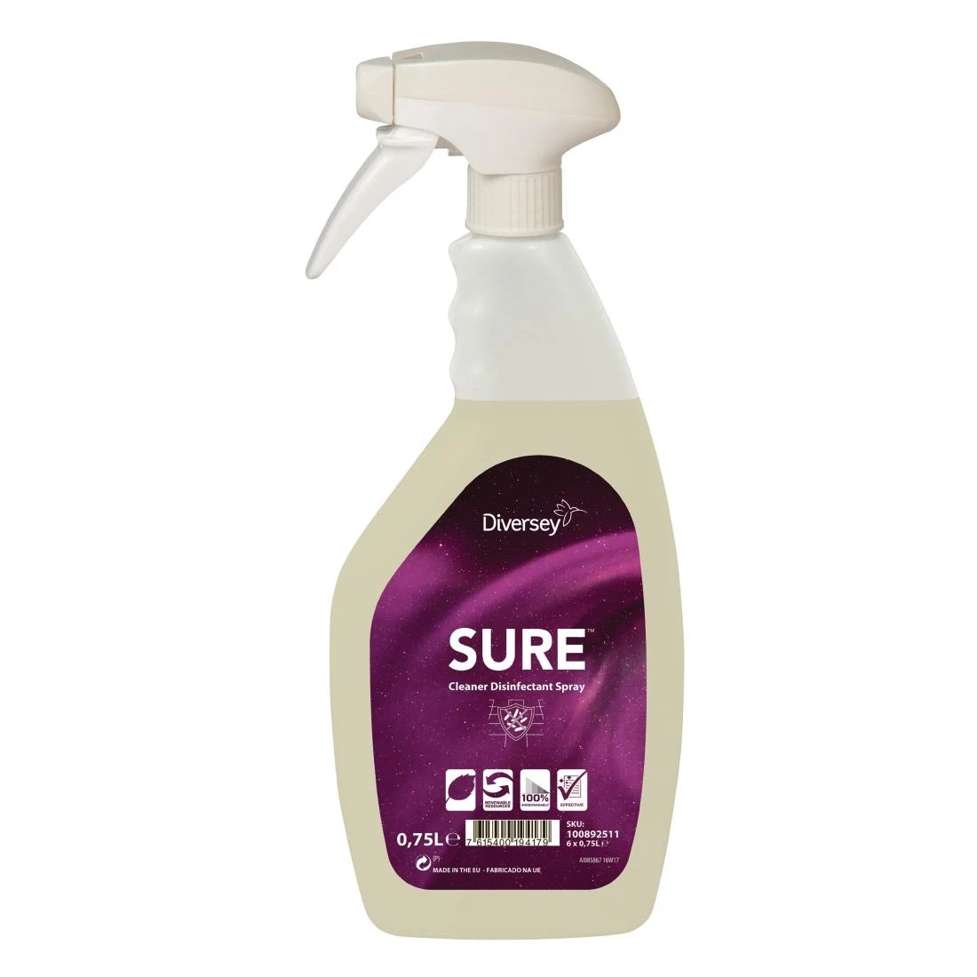 Promo 🎁 Diversey SURE Cleaner And Disinfectant Ready To Use 750ml 🥰 1 Promo 🎁 Diversey SURE Cleaner And Disinfectant Ready To Use 750ml 🥰