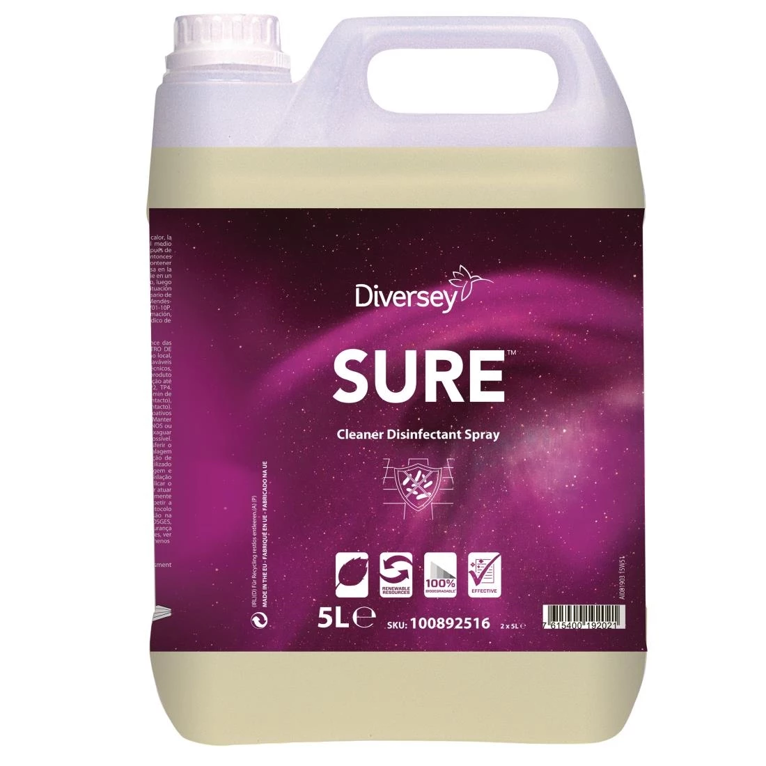 Coupon 🌟 Diversey SURE Cleaner And Disinfectant Ready To Use 5Ltr 🥰 1 Coupon 🌟 Diversey SURE Cleaner And Disinfectant Ready To Use 5Ltr 🥰