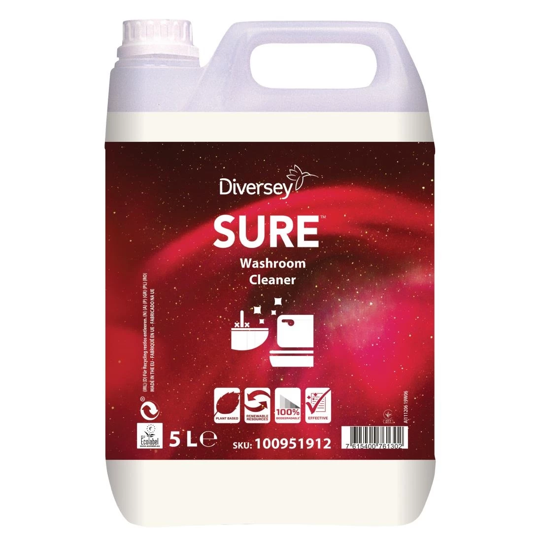 Discount 🔔 Diversey SURE Washroom Cleaner Concentrate 5Ltr 👍 1 Discount 🔔 Diversey SURE Washroom Cleaner Concentrate 5Ltr 👍