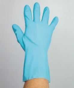 Coupon 😀 MAPA Vital 117 Liquid-Proof Light-Duty Janitorial Gloves Blue ✨ -Cleaning & Janitorial Supplies Shop fa291 upglove