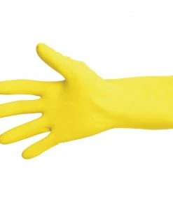 Flash Sale 🛒 MAPA Vital 124 Liquid-Proof Light-Duty Janitorial Gloves Yellow 🛒 -Cleaning & Janitorial Supplies Shop fa292 lifestyle2