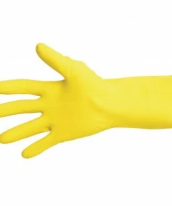 Flash Sale 🛒 MAPA Vital 124 Liquid-Proof Light-Duty Janitorial Gloves Yellow 🛒