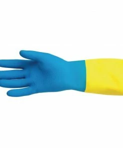 Best reviews of ❤️ MAPA Alto 405 Liquid-Proof Heavy-Duty Janitorial Gloves Blue And Yellow 😍