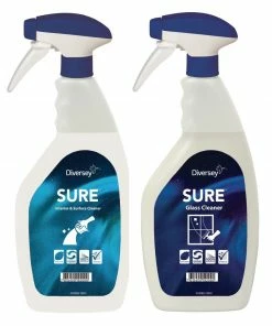 Wholesale ⭐ Diversey SURE Glass Cleaner / Interior And Surface Cleaner Refill Bottles 750ml (6 Pack) 🌟