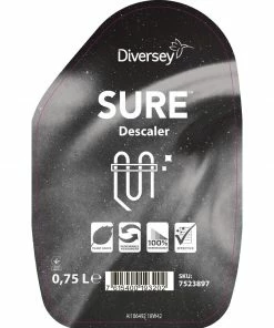 Coupon 👏 Diversey SURE Cleaner And Disinfectant / Descaler Refill Bottles 750ml (6 Pack) ✔️ -Cleaning & Janitorial Supplies Shop fa402 label1
