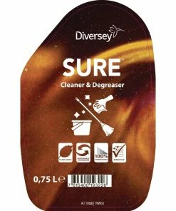 Best Sale 😀 Diversey SURE Cleaner And Degreaser / Grill Cleaner Refill Bottles 750ml (6 Pack) ❤️ -Cleaning & Janitorial Supplies Shop fa403 labelback