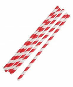 New ๐ Fiesta Compostable Bendy Paper Straws Red Stripes (Pack Of 250) ๐งจ 6 New ๐ Fiesta Compostable Bendy Paper Straws Red Stripes (Pack Of 250) ๐งจ -Cleaning & Janitorial Supplies Shop fb142 bendypaperstrawredstripe2