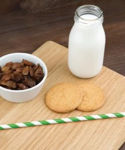 Wholesale 🎉 Fiesta Compostable Bendy Paper Straws Green Stripes (Pack Of 250) ❤️ 9 Wholesale 🎉 Fiesta Compostable Bendy Paper Straws Green Stripes (Pack Of 250) ❤️ -Cleaning & Janitorial Supplies Shop fb143 ls