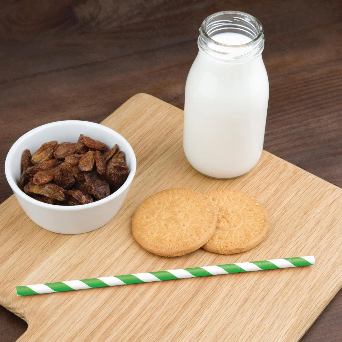 Wholesale 🎉 Fiesta Compostable Bendy Paper Straws Green Stripes (Pack Of 250) ❤️ 5 Wholesale 🎉 Fiesta Compostable Bendy Paper Straws Green Stripes (Pack Of 250) ❤️ - Image 5