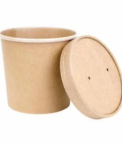 Deals 😉 Fiesta Compostable Paper Soup Container Lids 118mm (Pack Of 500) 🔔 -Cleaning & Janitorial Supplies Shop fb557 paperlidforsoupcontainer2