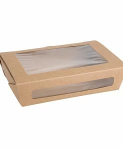 Promo 🎁 Fiesta Compostable Salad Box With PLA Window (Pack Of 200) ✔️