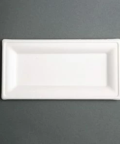Coupon 🧨 Fiesta Compostable Bagasse Rectangular Plates 258mm (Pack Of 50) ⭐