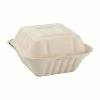 Cheap 🔥 Fiesta Compostable Bagasse Burger Boxes Natural Colour 152mm (Pack Of 500) 🥰