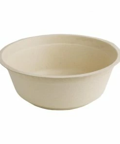 Flash Sale ⌛ Fiesta Compostable Bagasse Round Bowls Natural Colour (Pack Of 50) 😀