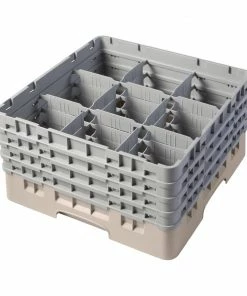Wholesale 🥰 Cambro Camrack Beige 9 Compartments Max Glass Height 215mm 🥰