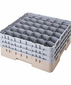 Coupon 🎉 Cambro Camrack Beige 36 Compartments Max Glass Height 196mm 🎉
