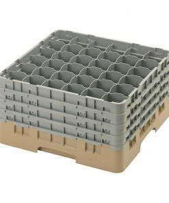 Cheap 🥰 Cambro Camrack Beige 36 Compartments Max Glass Height 238mm 💯