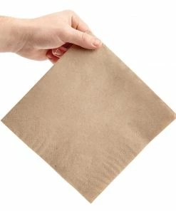 Deals 🥰 Fiesta Recyclable Recycled Dinner Napkin Kraft 40x40cm 2ply 1/4 Fold (Pack Of 2000) 🧨 -Cleaning & Janitorial Supplies Shop fe242 3