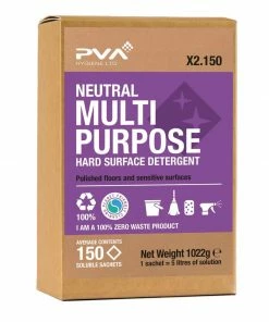 Coupon 😀 PVA Hygiene Neutral Multi-Purpose Hard Surface Detergent Soluble Sachets (150 Sachets) ⭐