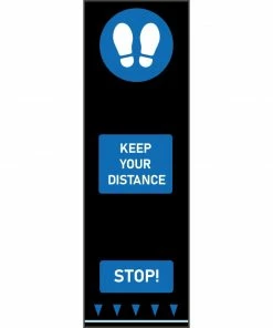 Cheap 🔔 Coba Footprints Social Distancing Floor Mat Blue ✨