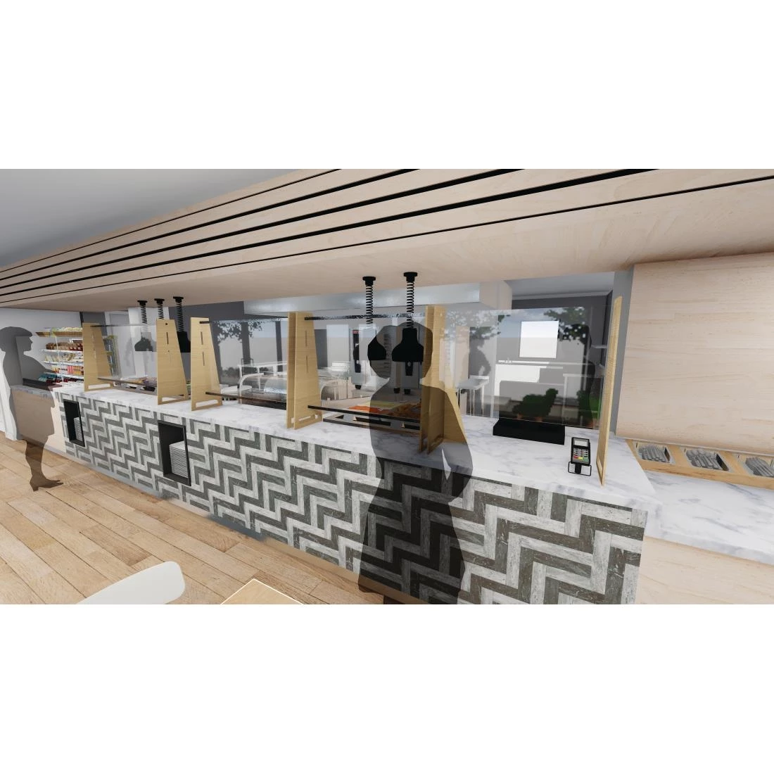 Brand new 🔔 Bolero Canteen-Style Counter-Top Sneeze Guard Light Oak 860 X 1250mm 🎉 2 Brand new 🔔 Bolero Canteen-Style Counter-Top Sneeze Guard Light Oak 860 X 1250mm 🎉 - Image 2