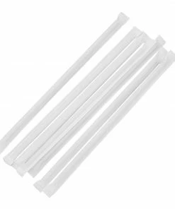 Budget ❤️ Fiesta Compostable Individually Wrapped Paper Straws Black (Pack Of 250) 🤩 -Cleaning & Janitorial Supplies Shop fp440 fiestagreenstrawblack2 sam3710