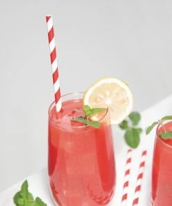 Budget 👍 Fiesta Compostable Individually Wrapped Paper Straws Red Stripes (Pack Of 250) 👏 -Cleaning & Janitorial Supplies Shop fp442 strawredwhitestripe5