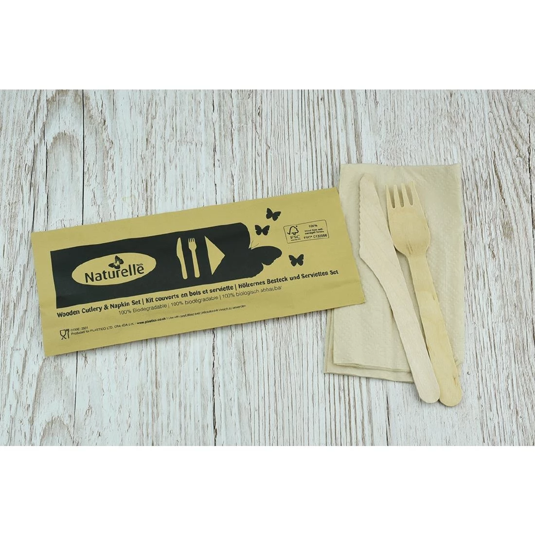 Deals ๐ EGreen Individually Wrapped 3-in-1 Wooden Cutlery Set (Pack Of 250) ๐ 2 Deals ๐ EGreen Individually Wrapped 3-in-1 Wooden Cutlery Set (Pack Of 250) ๐ - Image 2