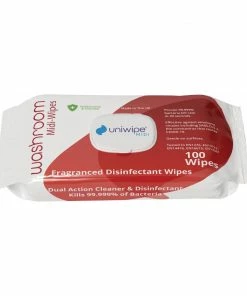 Discount 🔔 Uniwipe Washroom Sanitising Midi-Wipes (Pack 100) 🥰