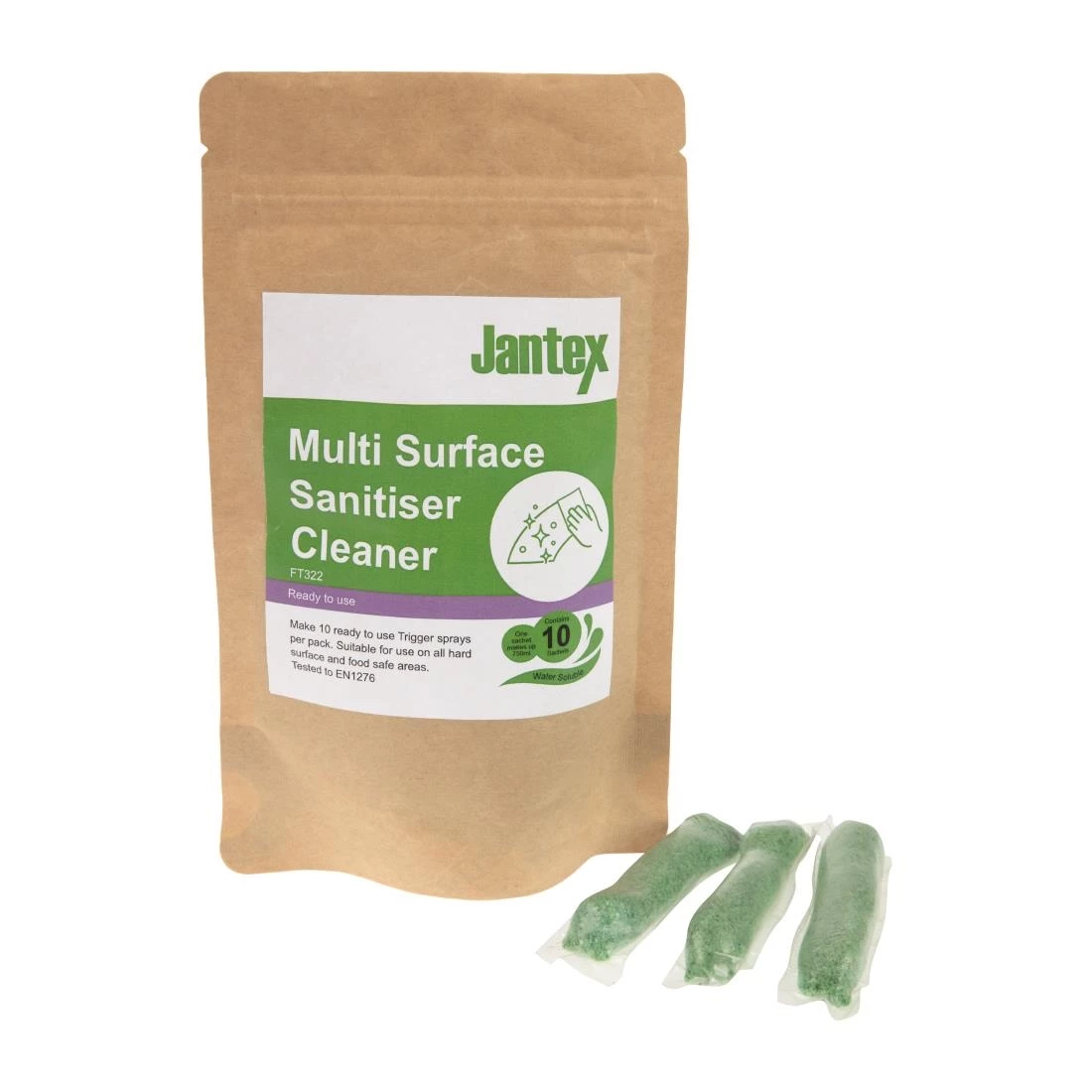 Best deal ✔️ Jantex Green Kitchen Surface Sanitiser Sachets (Pack Of 10) 🤩 2 Best deal ✔️ Jantex Green Kitchen Surface Sanitiser Sachets (Pack Of 10) 🤩 - Image 2