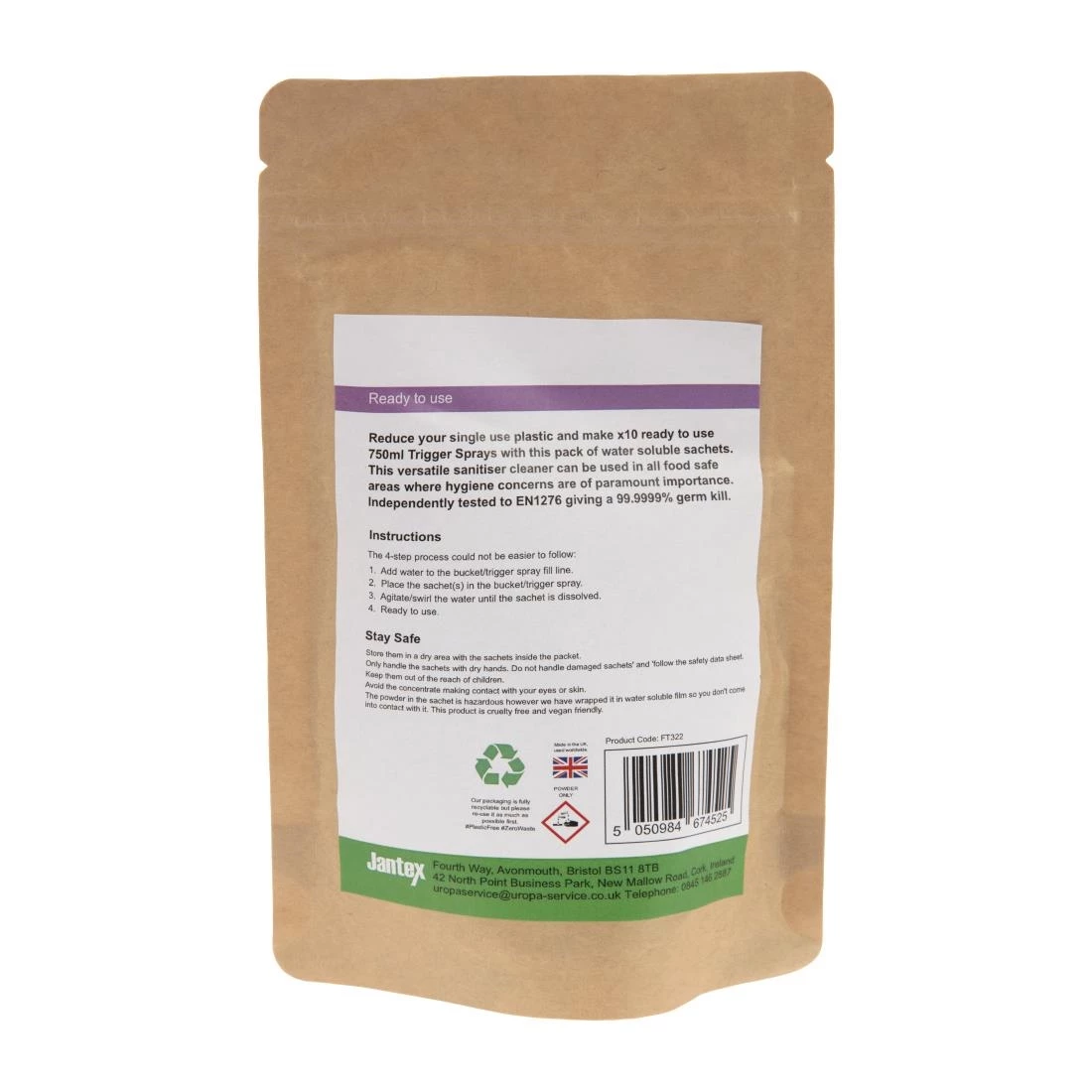 Best deal ✔️ Jantex Green Kitchen Surface Sanitiser Sachets (Pack Of 10) 🤩 3 Best deal ✔️ Jantex Green Kitchen Surface Sanitiser Sachets (Pack Of 10) 🤩 - Image 3