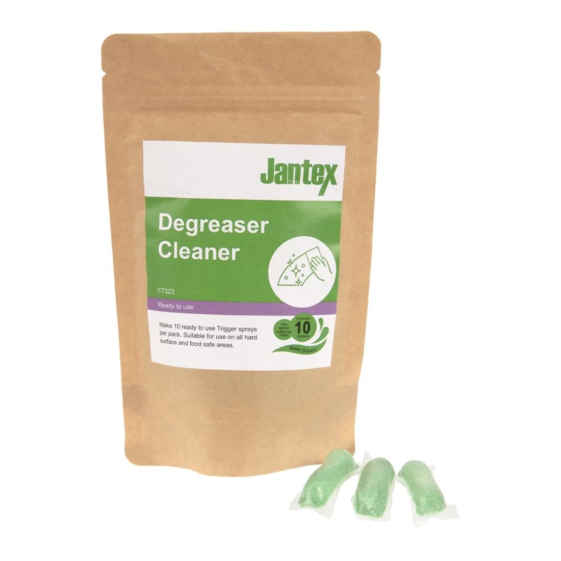 Flash Sale 🌟 Jantex Green Kitchen Degreaser Cleaner Sachets (Pack Of 10) ❤️ 2 Flash Sale 🌟 Jantex Green Kitchen Degreaser Cleaner Sachets (Pack Of 10) ❤️ - Image 2