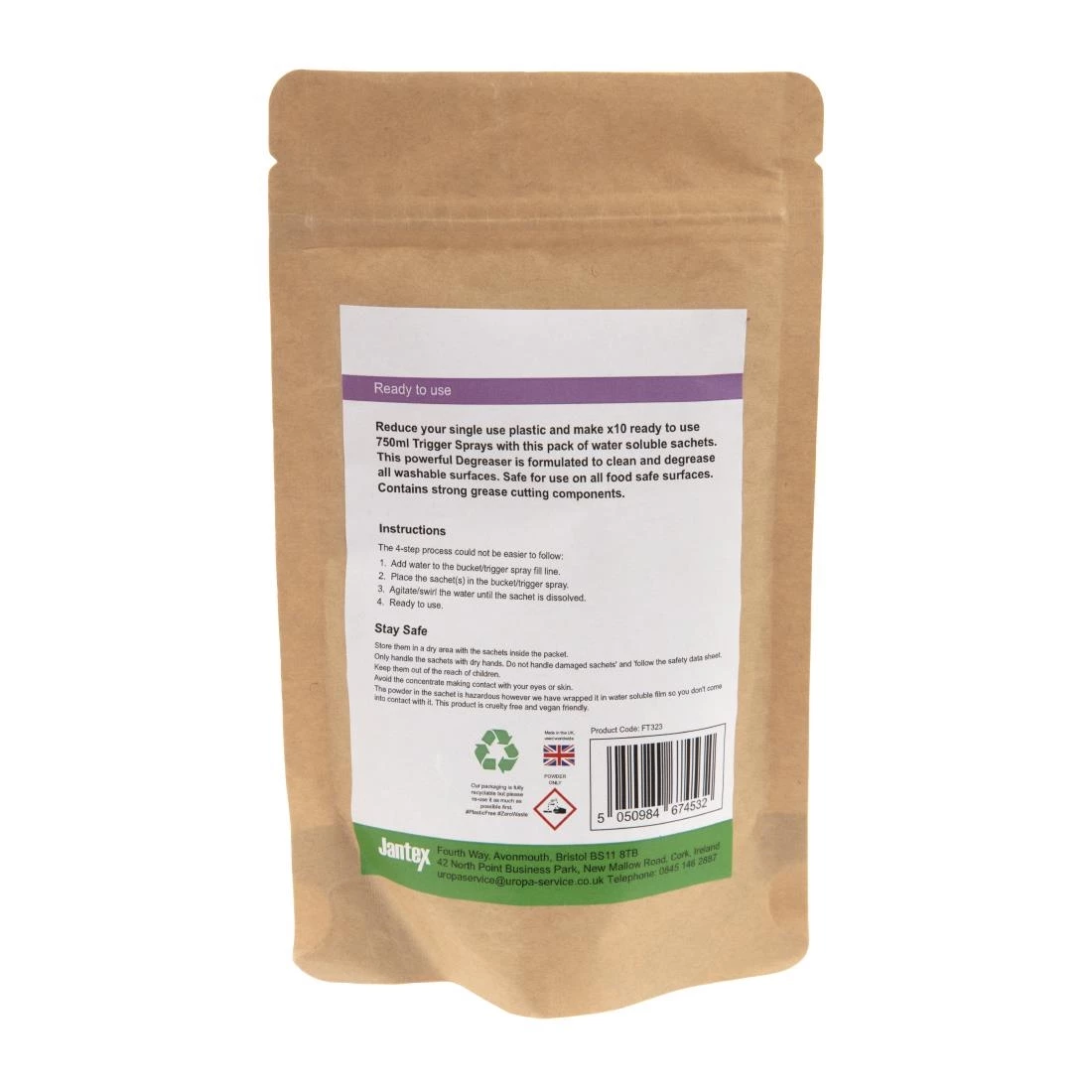 Flash Sale 🌟 Jantex Green Kitchen Degreaser Cleaner Sachets (Pack Of 10) ❤️ 3 Flash Sale 🌟 Jantex Green Kitchen Degreaser Cleaner Sachets (Pack Of 10) ❤️ - Image 3