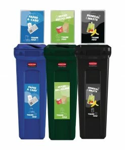 Best Sale 🔥 Rubbermaid General Waste, Paper And Mixed Recycling Schools Recycling Kit ✨
