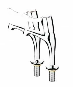 Hot Sale 🛒 Vogue Basin Pillar Lever Taps (Pack Of 2) 🎉 -Cleaning & Janitorial Supplies Shop g461 taps2