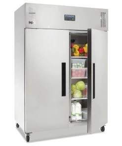 Promo 👍 Polar G-Series Upright Double Door Fridge 1200Ltr 🎁 -Cleaning & Janitorial Supplies Shop g594 right open