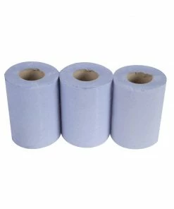 Promo ⭐ Jantex Blue Mini Centrefeed Rolls 1ply (Pack Of 12) 🔥