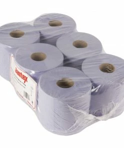 Cheapest 🔥 Jantex Blue Centrefeed Rolls 1ply 300m (Pack Of 6) ⭐ -Cleaning & Janitorial Supplies Shop gd833 jantex blue roll bag