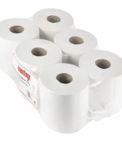 Brand new ❤️ Jantex Centrefeed White Rolls 1-Ply 288m (Pack Of 6) 🛒 -Cleaning & Janitorial Supplies Shop gd834 jantex white pk6 r