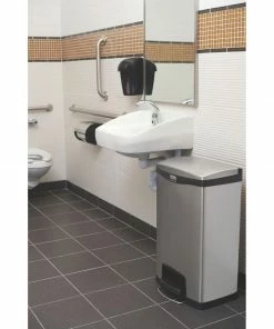 Best Sale 💯 Rubbermaid Slim Jim Front Step On Pedal Bin Stainless Steel 50Ltr ✨ -Cleaning & Janitorial Supplies Shop ge938 frontstepstainlesssteel50