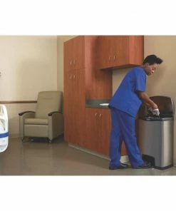 Best Sale 💯 Rubbermaid Slim Jim Front Step On Pedal Bin Stainless Steel 50Ltr ✨ -Cleaning & Janitorial Supplies Shop ge938 steponfrontstainlesssteel502